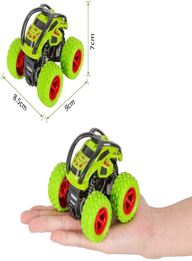 IndusBay® Inertia Friction 4X4 Wheel Monster Truck Offroad Zap Cars Push and Go Toy Trucks Friction Powered Cars 4WD 4 Wheel Drive Vehicles for Toddlers Children Boys Girls Kids Gift, Green - Image 2